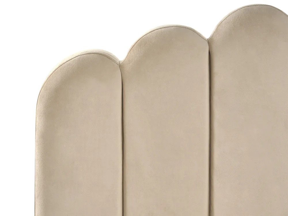 Bett mit Lattenrost Samtstoff SAUVIAN 120 x 200 cm Taupe_1014495