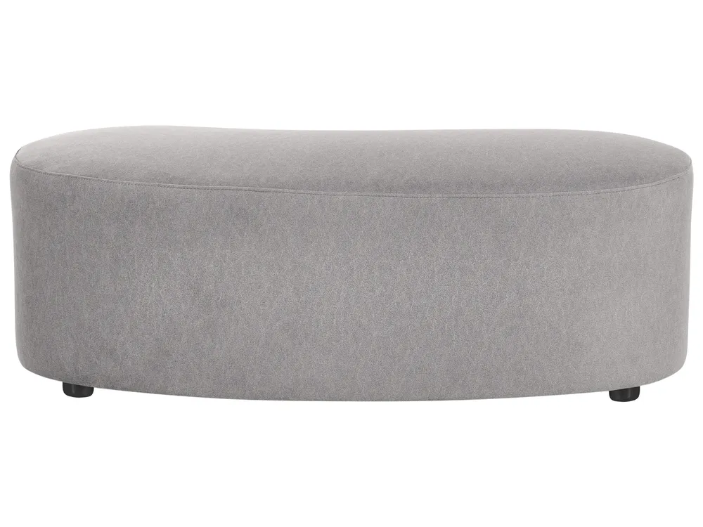 Sofa AMAL mit Ottomane Stoff Grau_1149725
