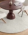 Kunstfellteppich ONTAKE Cremeweiß ø 160 cm