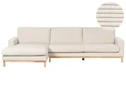 Corner Sofa 4 Seater SIGGARD II Corduroy Light Beige Right Hand_944399