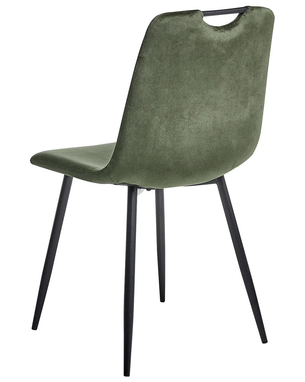 Set of 4 Dining Chairs ARGYLE Velvet Dark Green_1174274