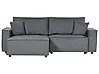 Corner Sofa Bed KARILA with Storage Fabric Dark Grey Right Hand