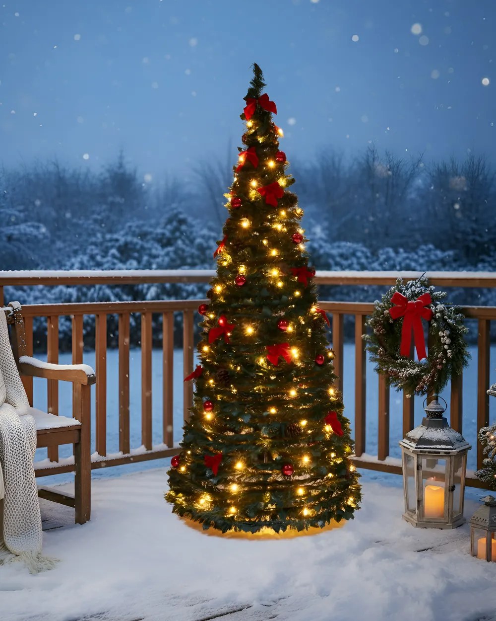 Künstlicher Weihnachtsbaum klappbar LED PINEORA 185 cm Grün_1025206