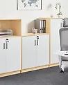 Büroschrank ZEHNA Hellbraun / Weiß