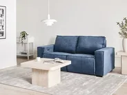 Electric Recliner Sofa 2 Seater NUKARI Fabric Blue_1022395