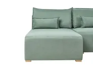 Modular Corner Sofa NERBO Fabric Light Green Right Hand_1035346