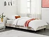 Bett ohne Kopfteil Stoff ROANNE 90 x 200 cm Beige