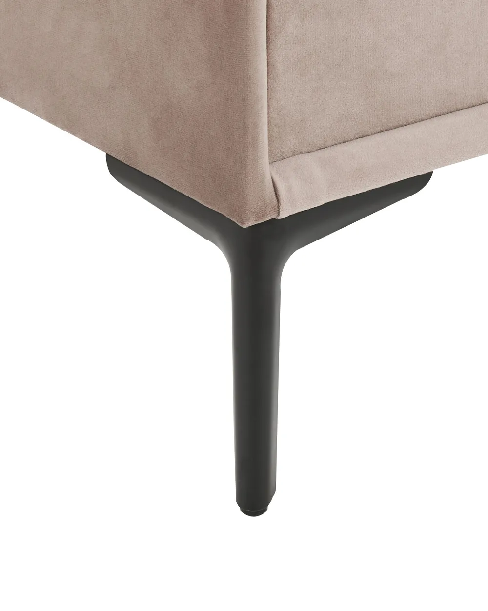 2 Drawer Bedside Table SEZANNE Velvet Taupe_892527