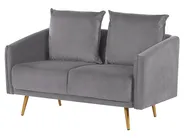 Sofa 2-Sitzer MAURA Samtstoff Grau_789155