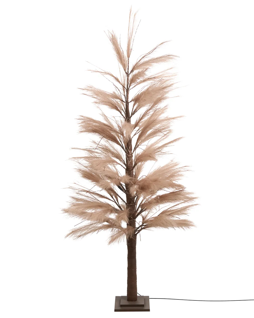 Gartendekoration LED HAUGANES 190 cm Weihnachtsbaum Beige_1025596