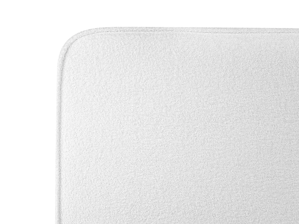 Bett mit Lattenrost Bouclé VALOGNES 180 x 200 cm Cremeweiß_933777