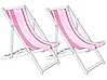 Ersatzstoff für Sonnenliege 2er Set ANZIO/AVELLINO 113 x 44 cm Rosa