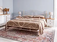 Bed Metaal LYRA 180 x 200 cm Lichtbeige_1162039