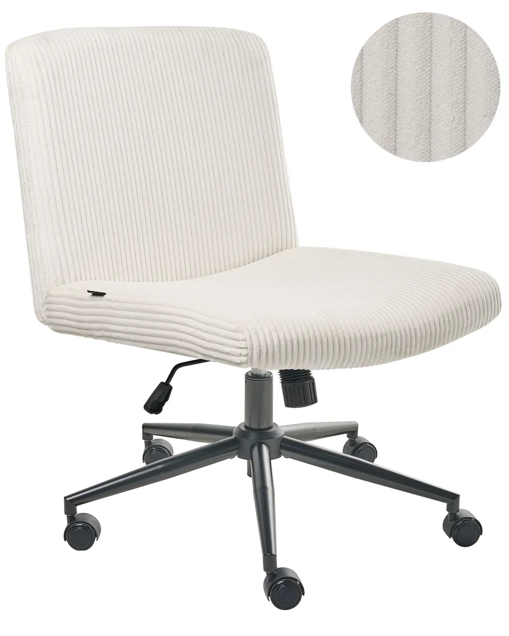 Desk Chair GEDDES Corduroy White