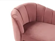 Linksseitige Chaiselongue ALLIER Samtstoff Rosa_795595