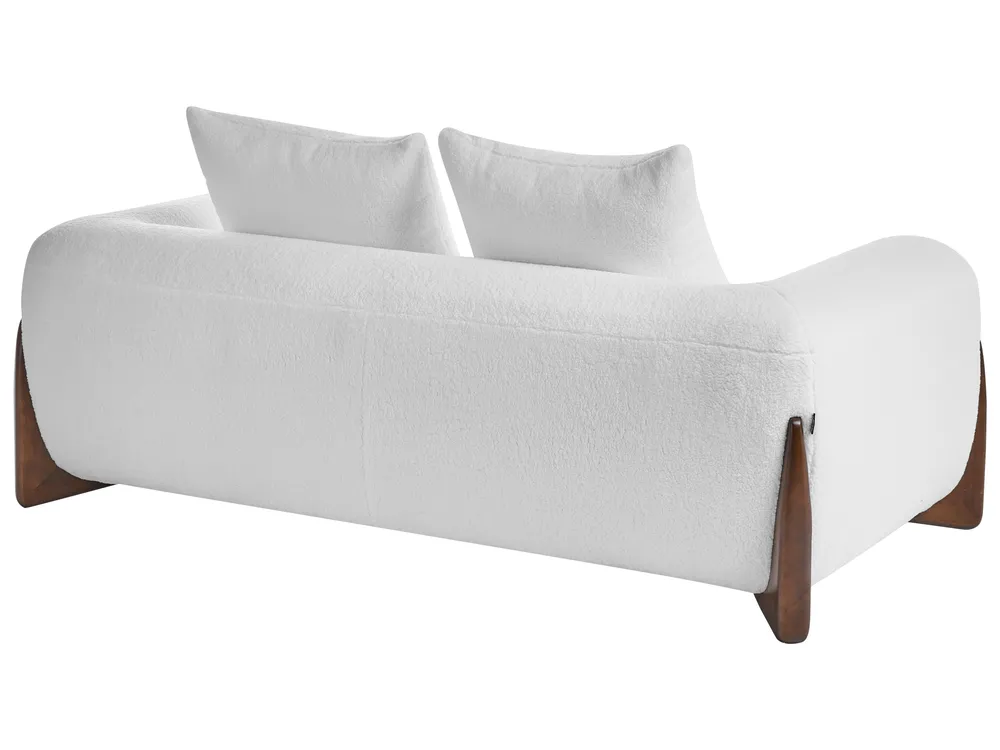 Living Room Set 6 Seater VINLIDEN Boucle White_1048397