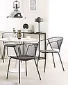 Esszimmerstuhl 2er Set RIGBY Metall Schwarz