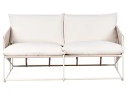 Gartensofa Set 3-Sitzer PONTE Metall Hellbeige_1013367