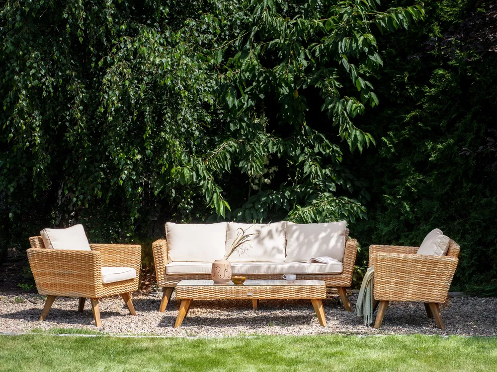 Outdoor Kissenbezug Set VITTORIA XL Cremeweiß
