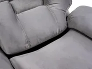 Sofa elektrisch verstellbar 2-Sitzer BERGEN Samtstoff Grau_1080338