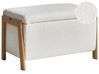Banc de rangement EDLAND Bouclé Blanc