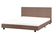 Wasserbett Bouclé ALBI 160 x 200 cm Braun_981640