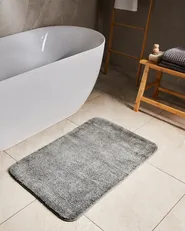 Bath Mat URLANA Grey 60 x 90 cm Microfibre_1024456