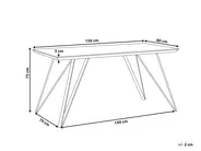 Esstisch MOLDEN Marmor Optik / Schwarz 150 cm 80 cm_790646