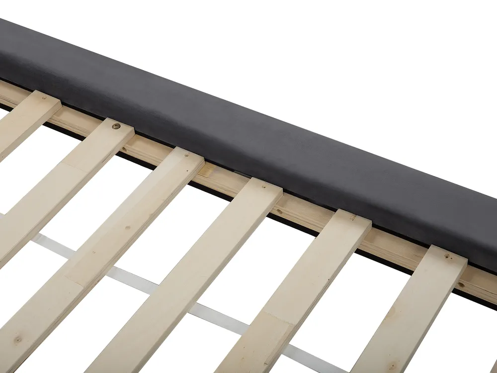Krevet Samet LANNION 160 x 200 cm Tamnosivi_759706