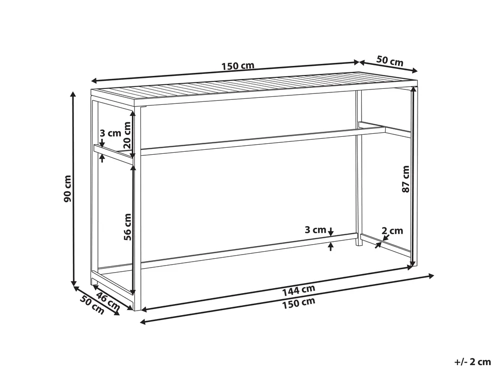 Garten Bartisch AVETRANA 150 cm 50 cm Hellgrün_1079337