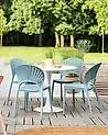 Gartenstuhl 4er Set OSTIA Hellblau