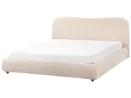 Bett mit Stauraum BLAGNAC Bouclé Hellbeige 180 x 200 cm_960654