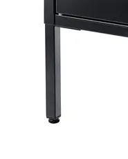 Vitrine mit Glastüren HARTY 80 cm Metall Schwarz_1067657