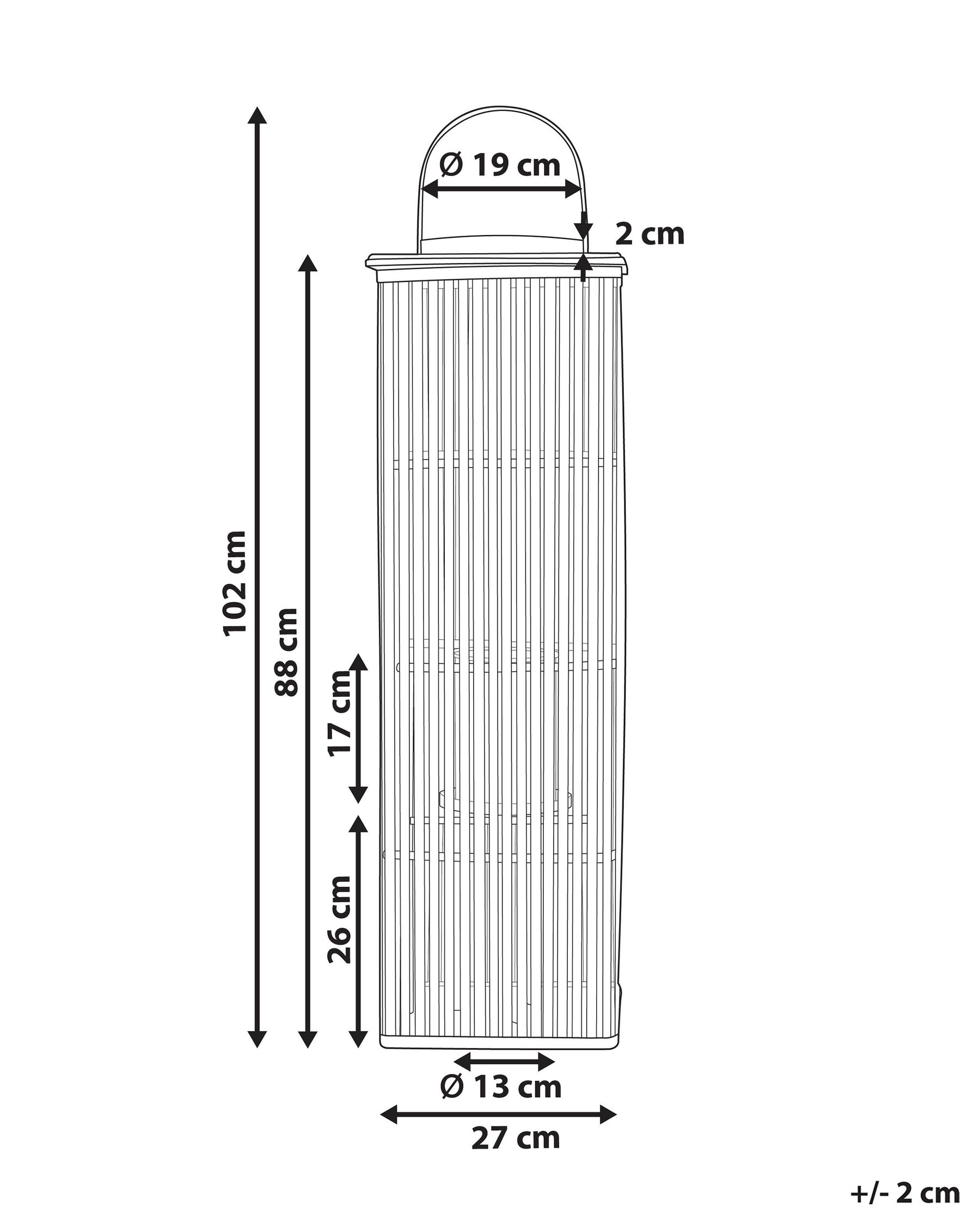 Laterne BALABAC 88 cm Bambus Hellbraun_873724