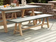 Gartenbank TONNARE 200 cm Beton Grau_930620