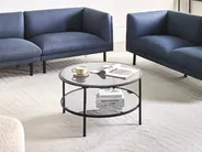 Coffee Table TELLAKA Tempered Glass Black_998682