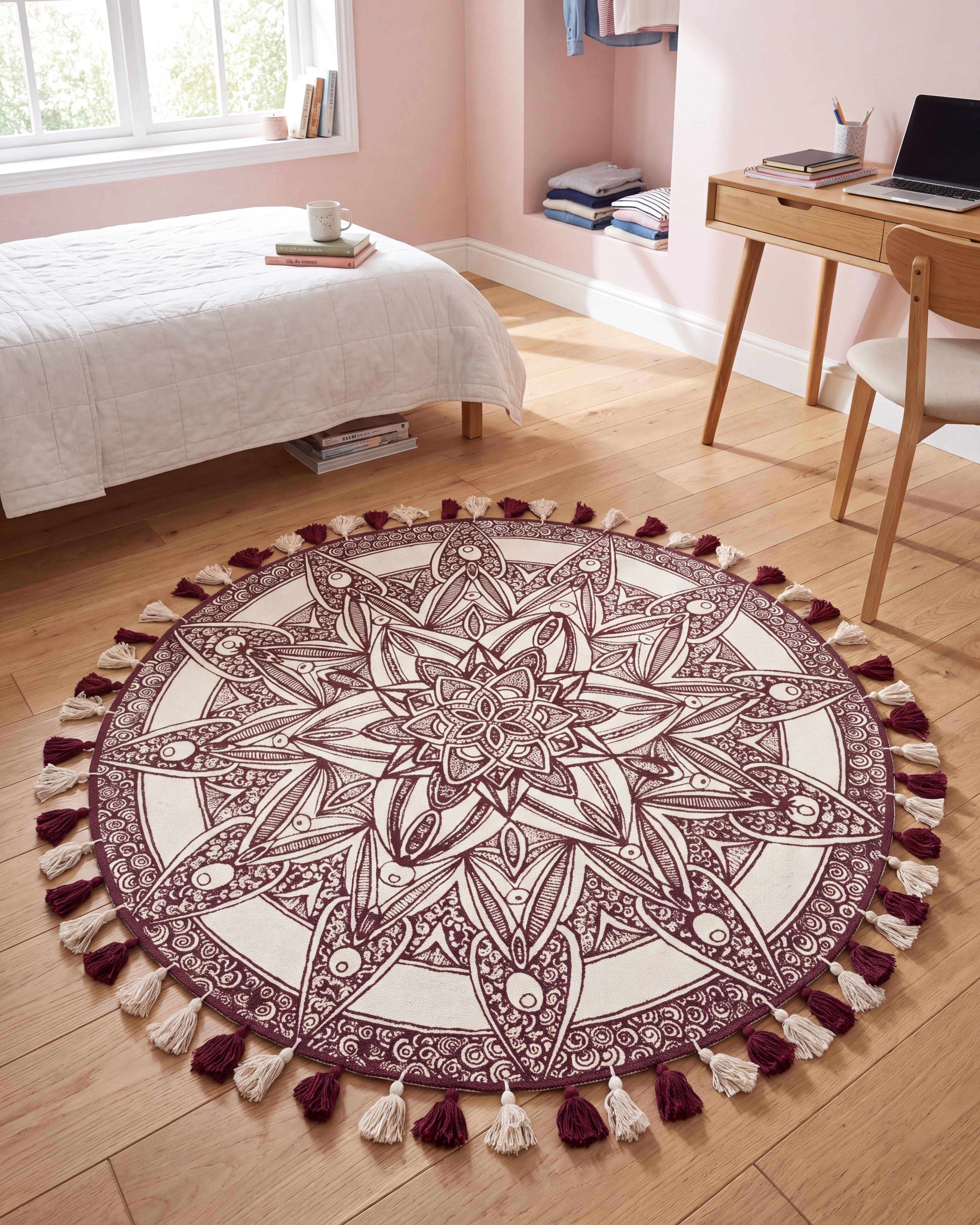 Tapis OLTU Rouge ø 120 cm Coton