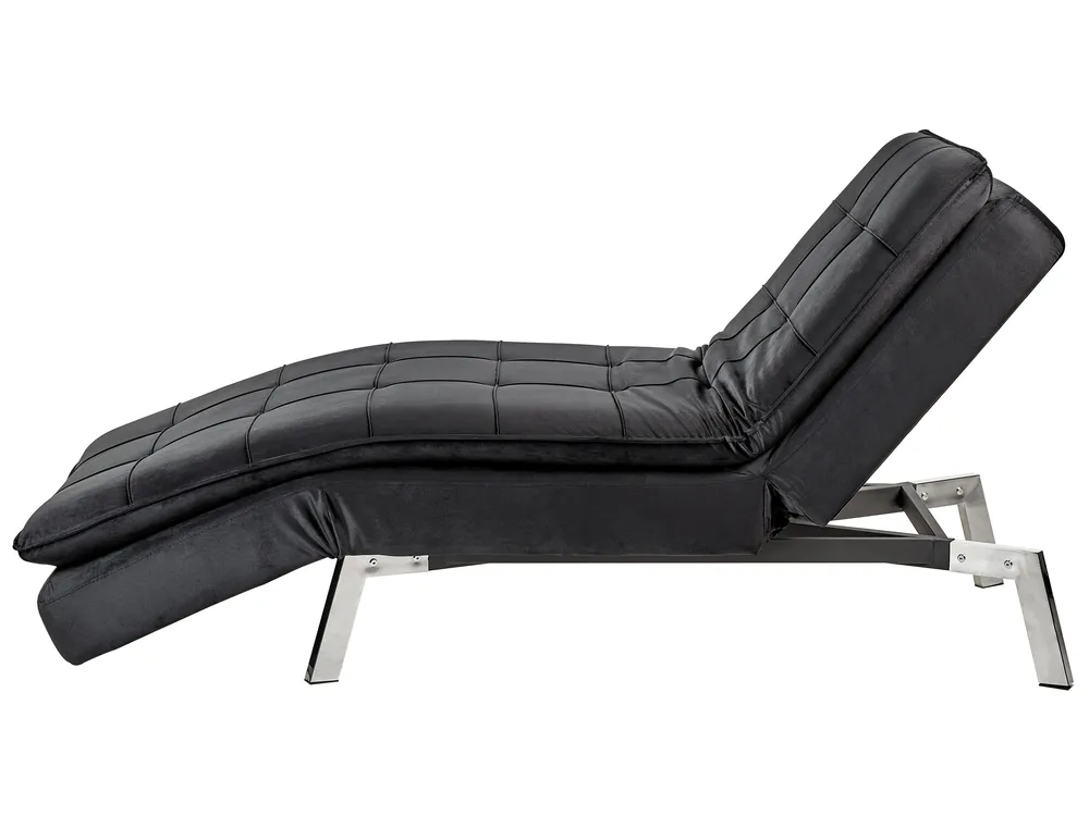 Chaise Longue LOIRET Velvet Black_877643