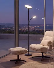 LED staande lamp ESKALDE  met afstandsbediening met dimmer Metaal Zwart_1141389