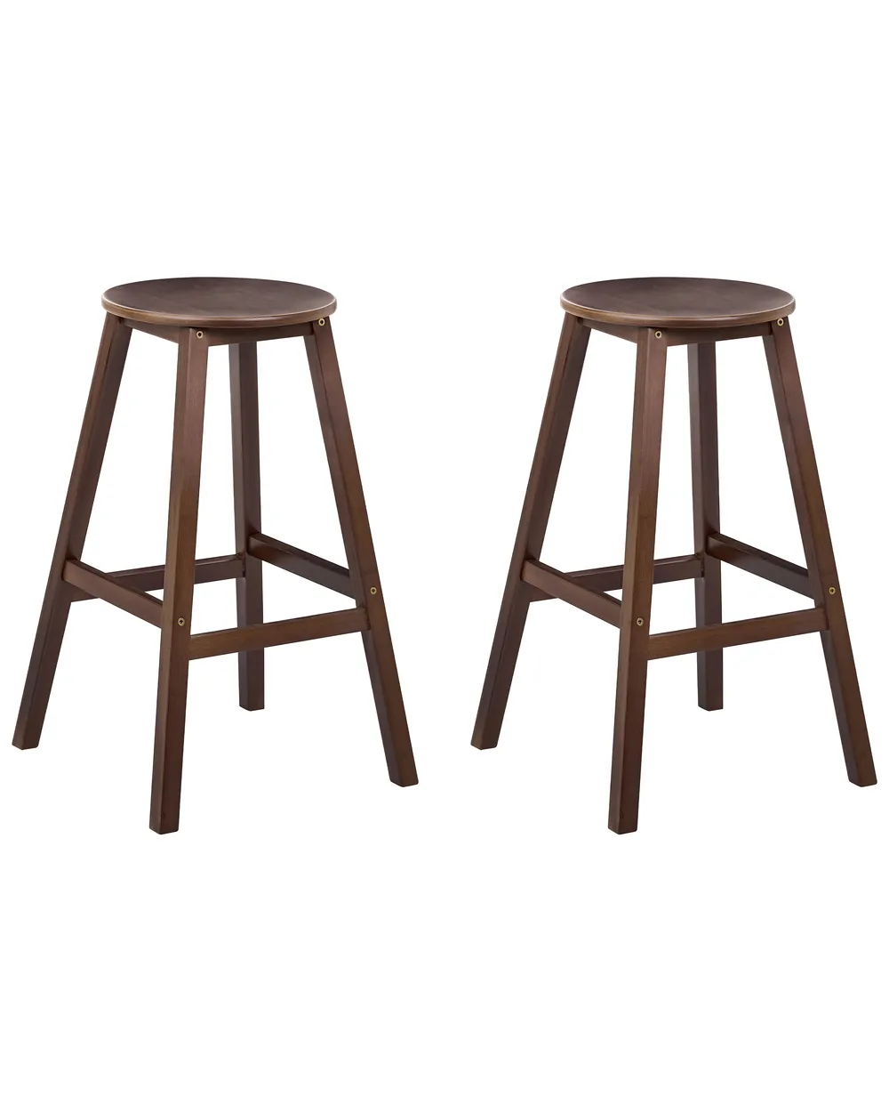 Set mit 2 Barhockern ANCELLE Bambus Dunkelbraun