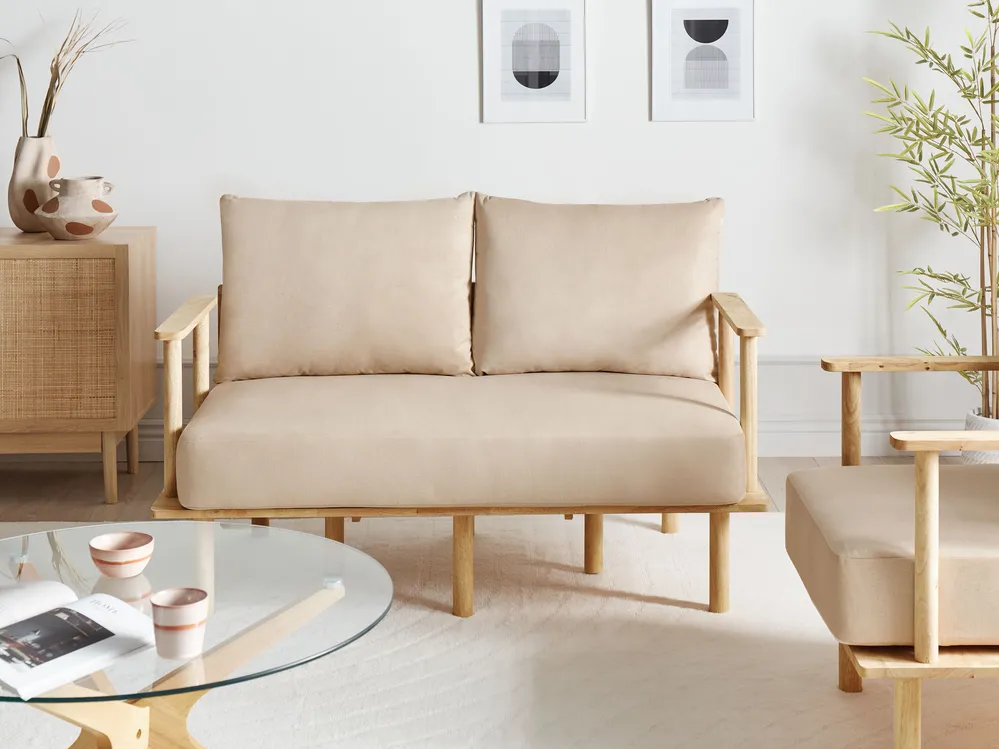 Sofa 2-Sitzer ASKER Stoff Beige