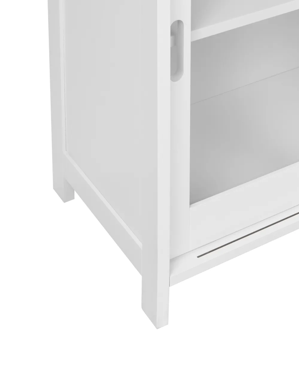 Glass Display Sideboard CRABTREE 86 cm White_996551