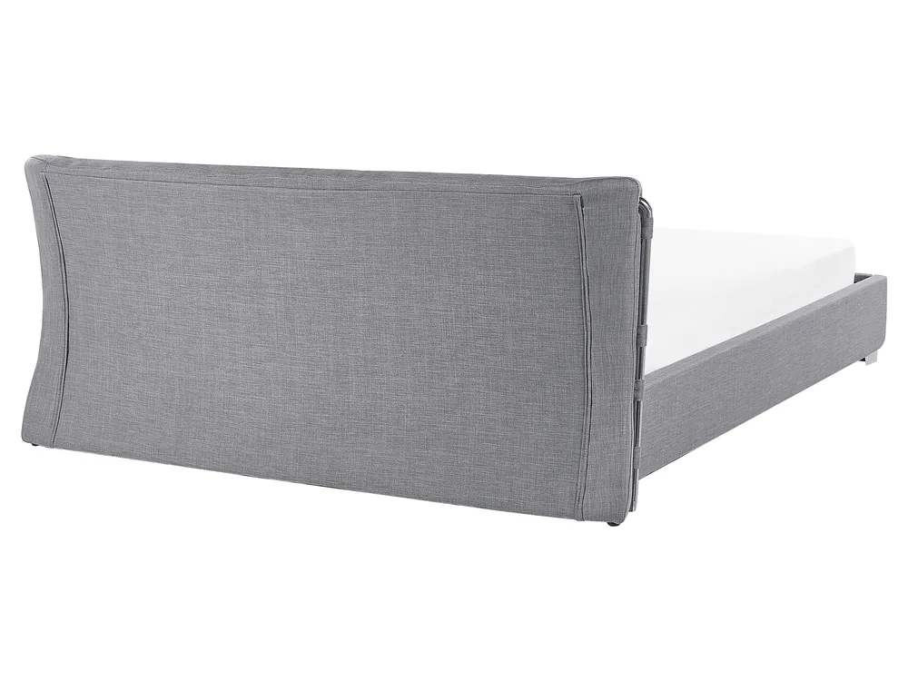 Bett mit Lattenrost Stoff PARIS 160 x 200 cm Grau_814251