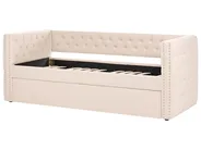 Ausziehbett Bouclé GASSIN 90 x 200 cm Hellbeige_1118928