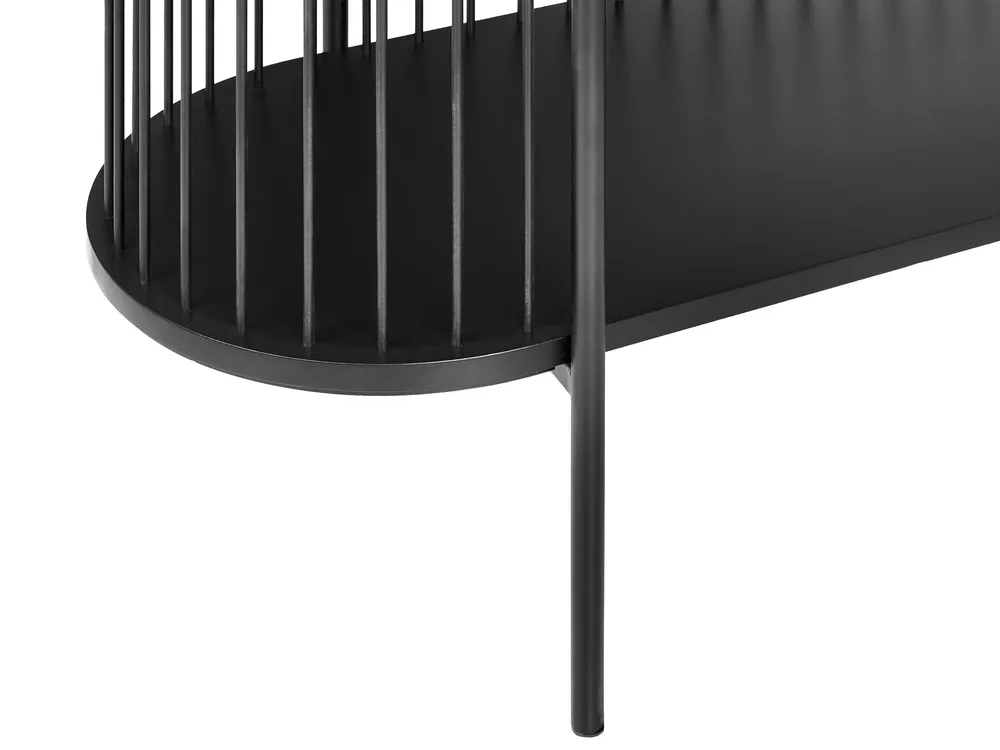 Regal mit 2 Ebenen BIRSON 80 cm Schwarz_1002636