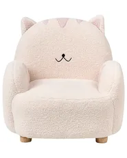 Kindersessel Katze ZOAR Bouclé Cremeweiß_975903