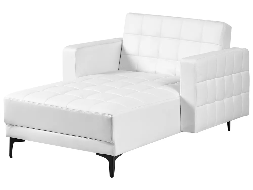 Chaise longue ABERDEEN Kunstleer Wit