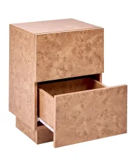 Nachttisch mit 2 Schubladen WOODEND Wurzelholz Optik_1102465