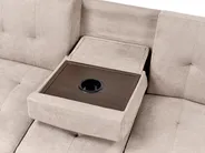 Sofa Bed 3 Seater FALSTER with Storage Fabric Light Brown_935855