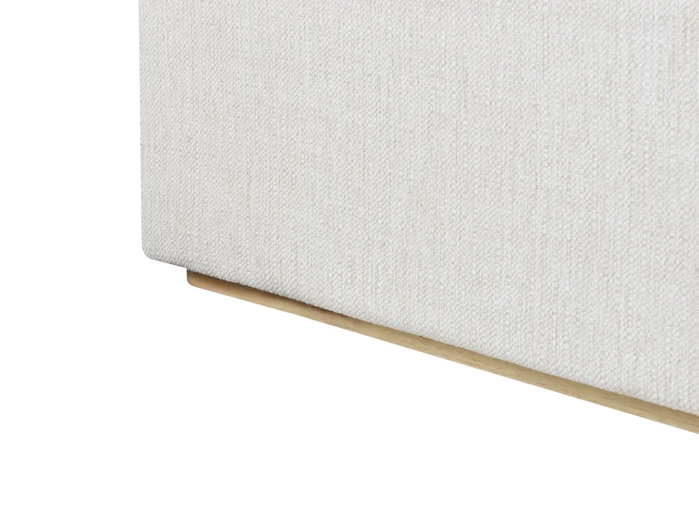 Bett mit Stauraum MONESTIER Stoff Cremeweiß 160 x 200 cm_972331
